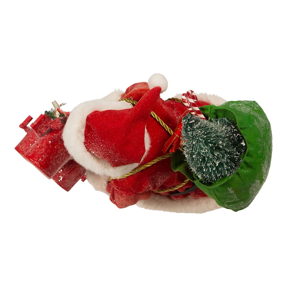 Kurt Adler 10.5-Inch Fabriché Santa Checking Mail